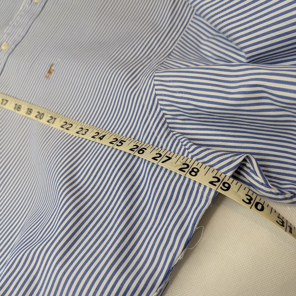 Ralph Lauren Yarmouth Pinpoint Oxford Button Down Shirt 17 1/2 34 - Picture 9 of 9